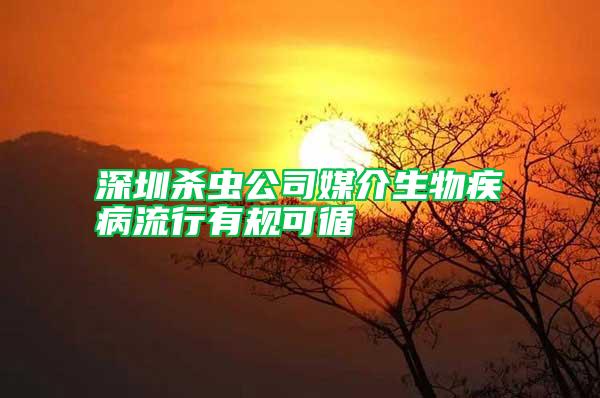 深圳殺蟲公司媒介生物疾病流行有規可循