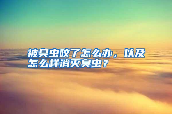 被臭蟲咬了怎么辦，以及怎么樣消滅臭蟲？