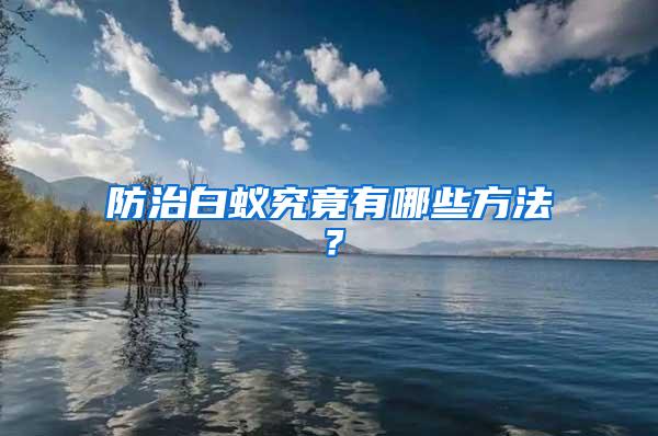 防治白蟻究竟有哪些方法？