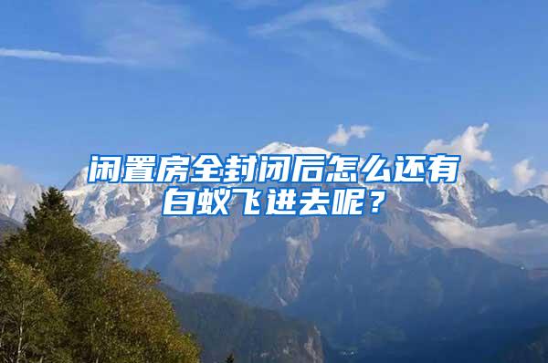 閑置房全封閉后怎么還有白蟻飛進(jìn)去呢？