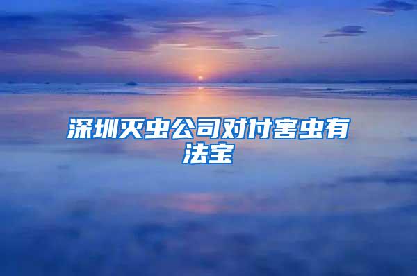 深圳滅蟲(chóng)公司對(duì)付害蟲(chóng)有法寶