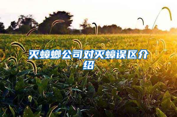 滅蟑螂公司對滅蟑誤區(qū)介紹