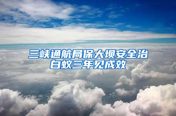 三峽通航局保大壩安全治白蟻三年見成效