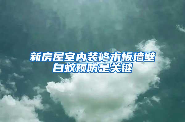 新房屋室內裝修木板墻壁白蟻預防是關鍵