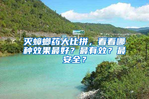 滅蟑螂藥大比拼，看看哪種效果最好？最有效？最安全？