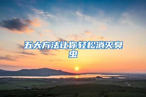 五大方法讓你輕松消滅臭蟲