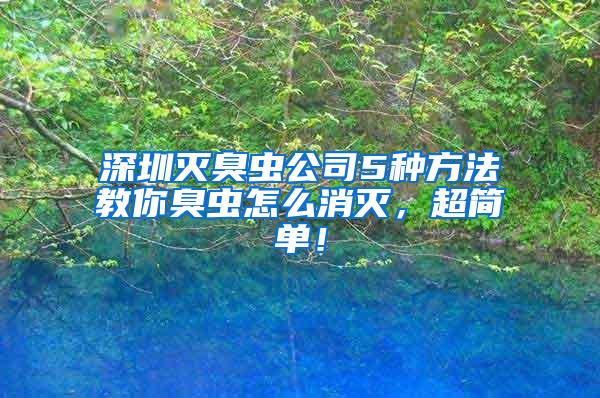 深圳滅臭蟲公司5種方法教你臭蟲怎么消滅，超簡單！