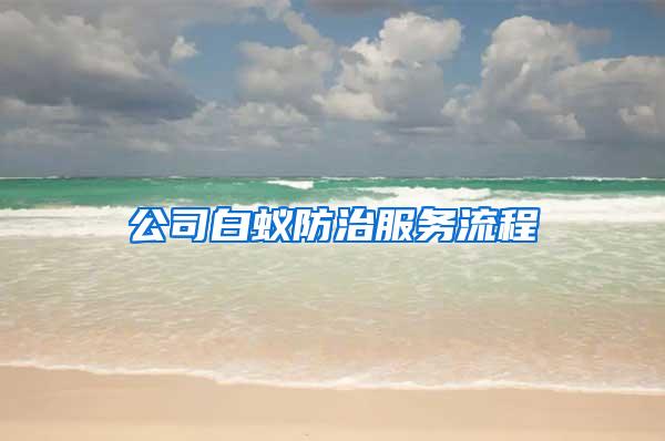 公司白蟻防治服務流程