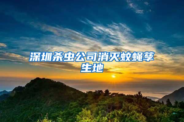 深圳殺蟲公司消滅蚊蠅孳生地