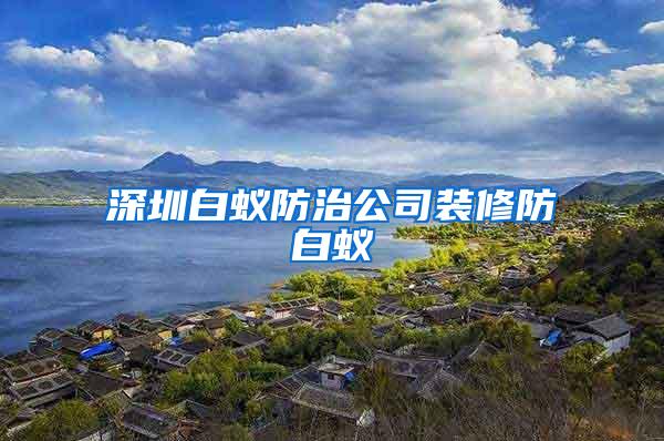 深圳白蟻防治公司裝修防白蟻