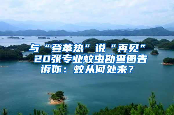 與“登革熱”說“再見” 20張專業蚊蟲勘查圖告訴你：蚊從何處來？