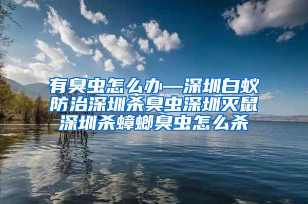 有臭蟲怎么辦—深圳白蟻防治深圳殺臭蟲深圳滅鼠深圳殺蟑螂臭蟲怎么殺