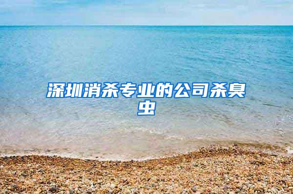 深圳消殺專業的公司殺臭蟲