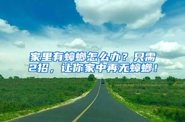 家里有蟑螂怎么辦？只需2招，讓你家中再無蟑螂！