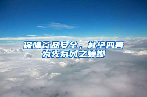 保障食品安全，杜絕四害為先系列之蟑螂