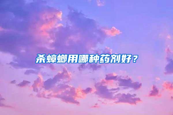 殺蟑螂用哪種藥劑好？