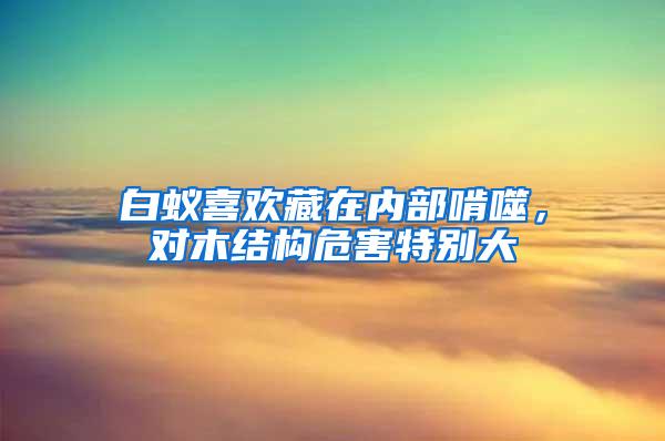 白蟻喜歡藏在內部啃噬，對木結構危害特別大