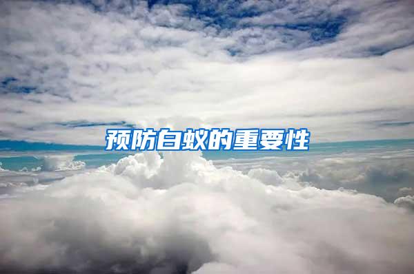 預(yù)防白蟻的重要性