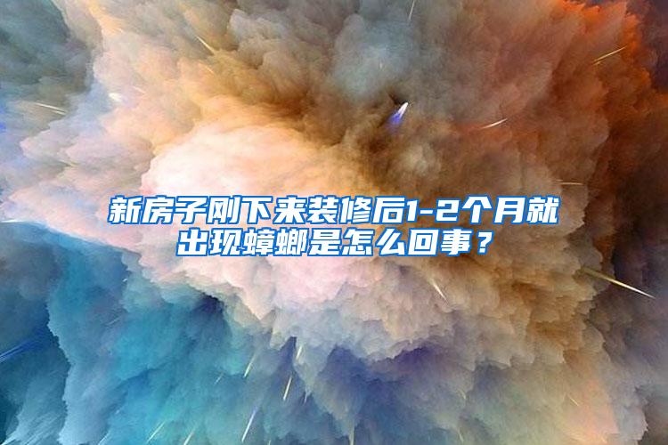 新房子剛下來裝修后1-2個月就出現蟑螂是怎么回事？