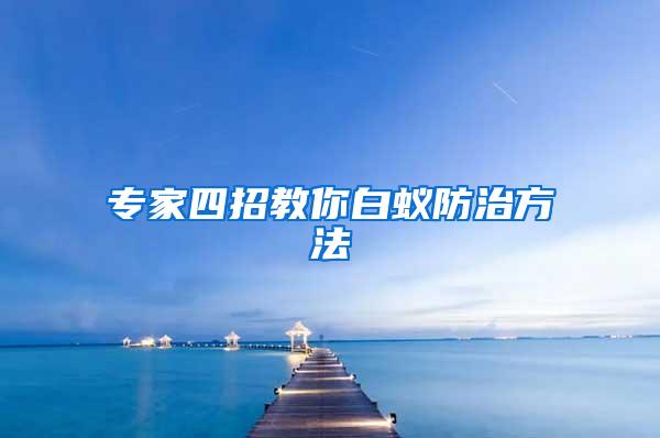 專家四招教你白蟻防治方法