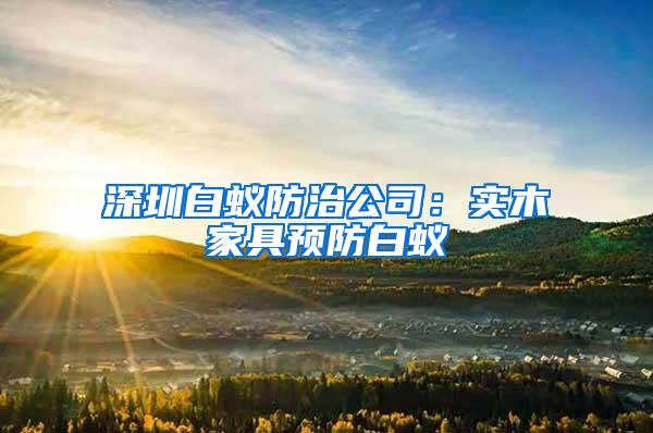 深圳白蟻防治公司：實木家具預(yù)防白蟻