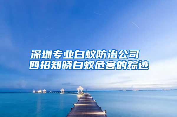 深圳專業白蟻防治公司 四招知曉白蟻危害的蹤跡