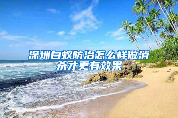 深圳白蟻防治怎么樣做消殺才更有效果