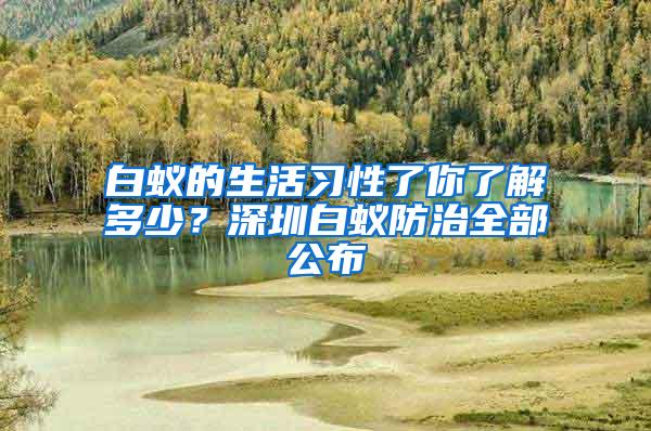 白蟻的生活習性了你了解多少？深圳白蟻防治全部公布