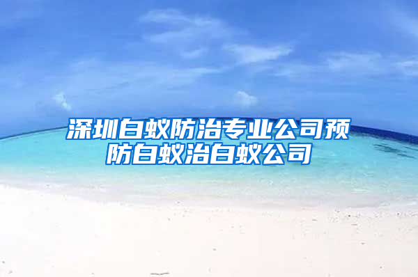 深圳白蟻防治專業公司預防白蟻治白蟻公司