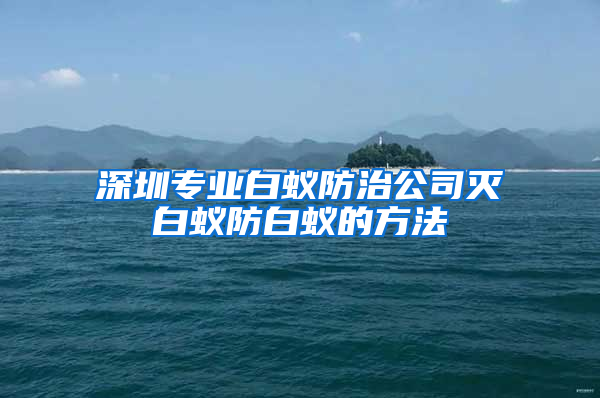 深圳專業白蟻防治公司滅白蟻防白蟻的方法